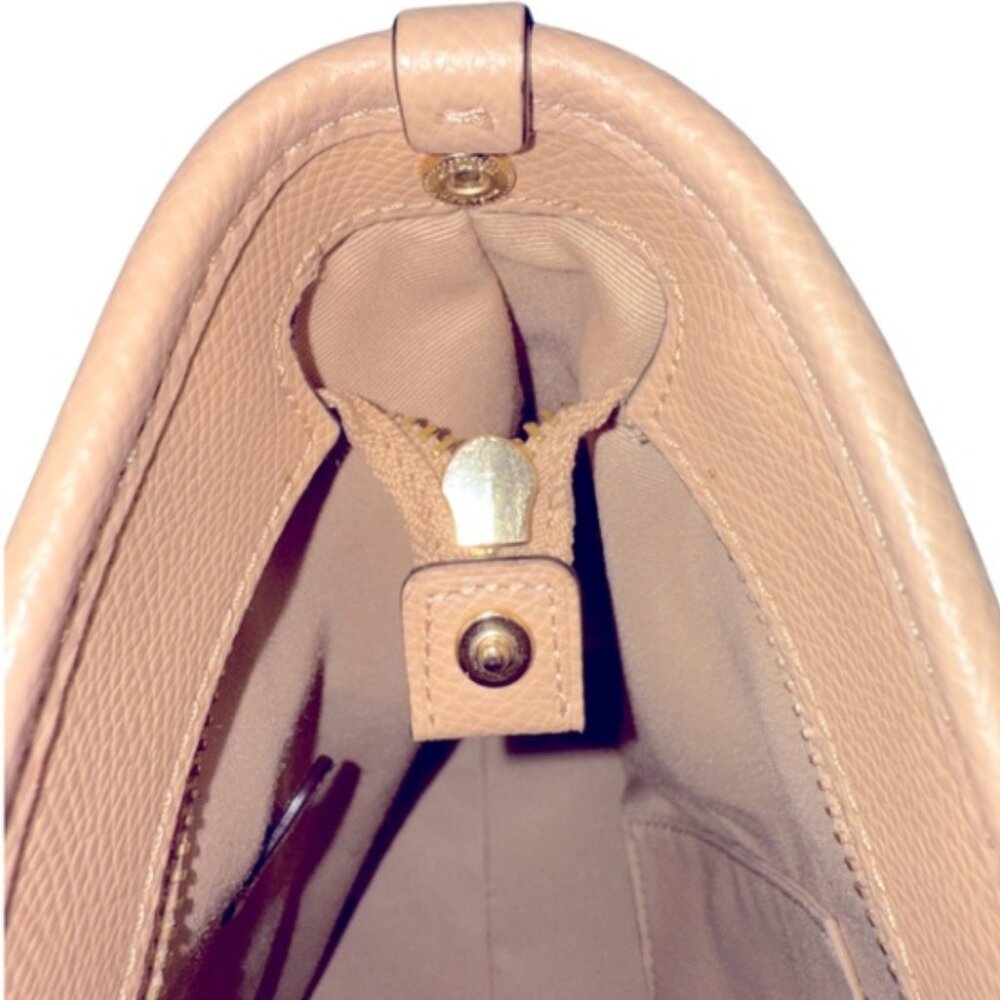 Coach F31254 City Zip Tote Glitter Shimmery Crossgrain Leather Handbag Beechwood - Picture 4 of 14